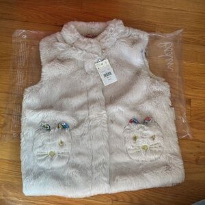 Boden Cream Furry vest
